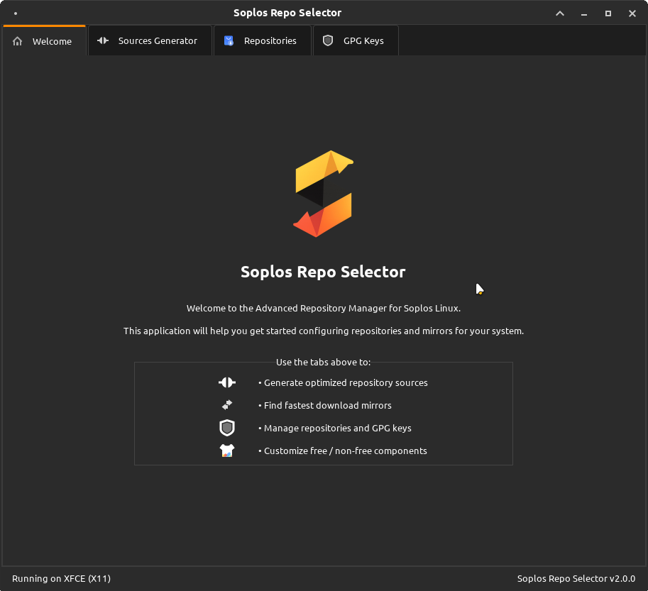 Repo Selector on Tyron